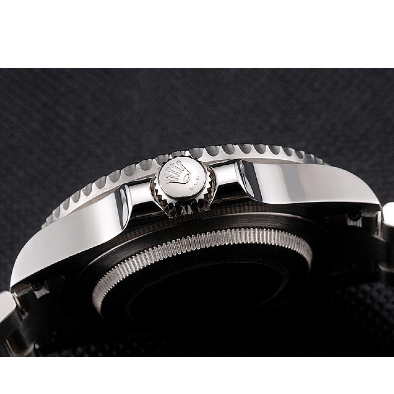 MiroTime 1027 Swiss Rolex Submariner No Date Black Dial And Bezel Stainless Steel Case And Bracelet